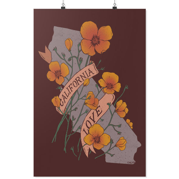 Poppy CA Love Maroon Poster-CA LIMITED