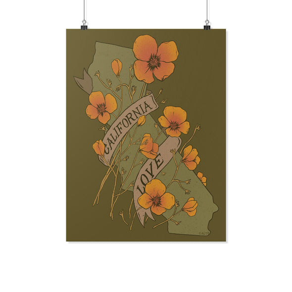 Poppy CA Love Olive Poster-CA LIMITED