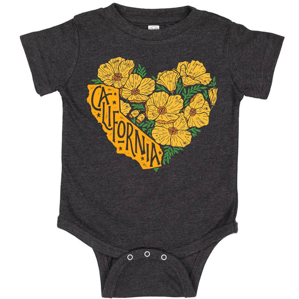 Poppy Heart Baby Onesie-CA LIMITED