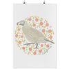 Poppy Quail White Poster-CA LIMITED