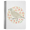 Poppy Quail White Spiral Notebook-CA LIMITED