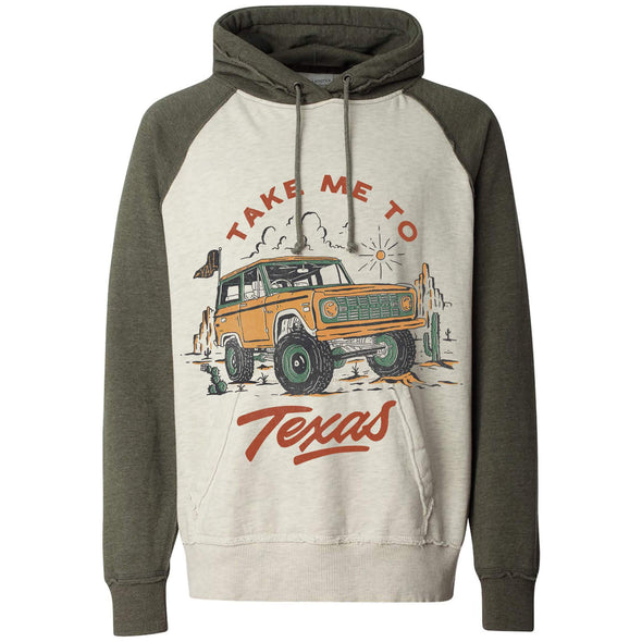 Take Me Tx Raglan Hoodie-CA LIMITED