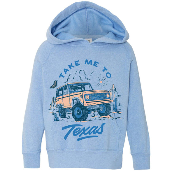 Take Me Tx Raglan Toddlers Hoodie-CA LIMITED