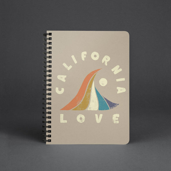 Wave CA Love Cream Spiral Notebook-CA LIMITED