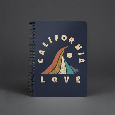 Wave CA Love Navy Spiral Notebook-CA LIMITED