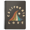 Wave CA Love Warm Charcoal Spiral Notebook-CA LIMITED