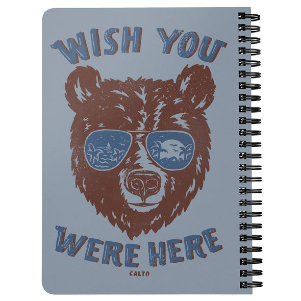 Wish Bear Blue Jean Spiral Notebook-CA LIMITED