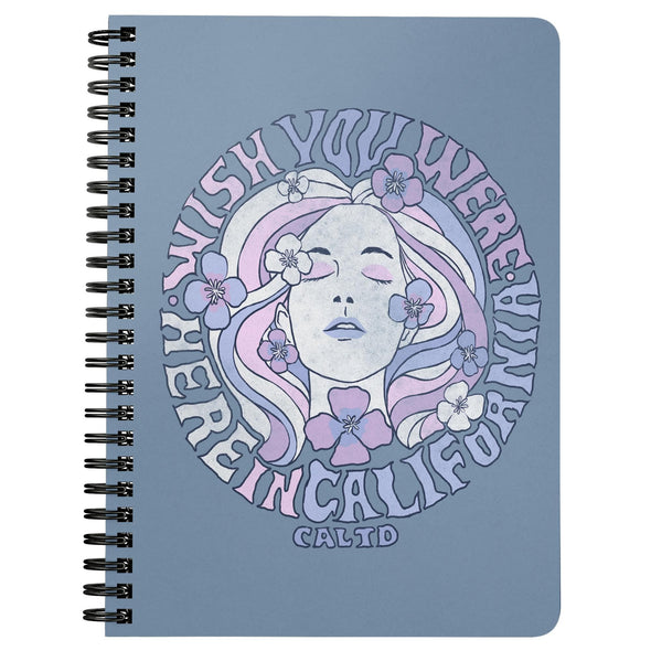 Wish Girl Blue Spiral Notebook-CA LIMITED