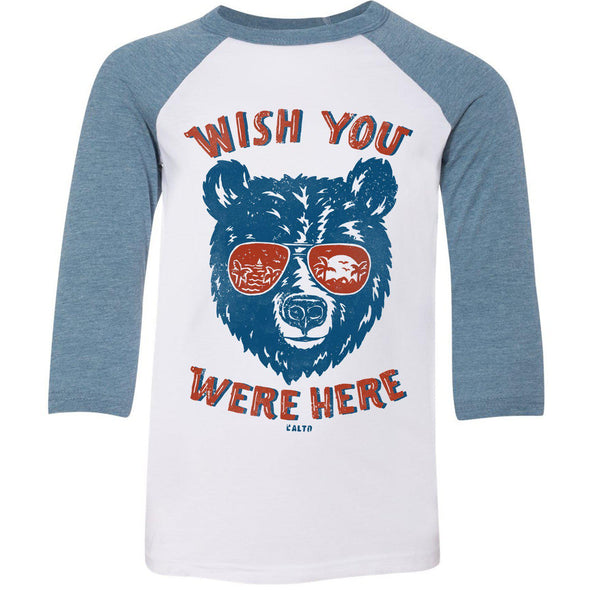 Wish You Were Here Youth Baseball Tee-CA LIMITED